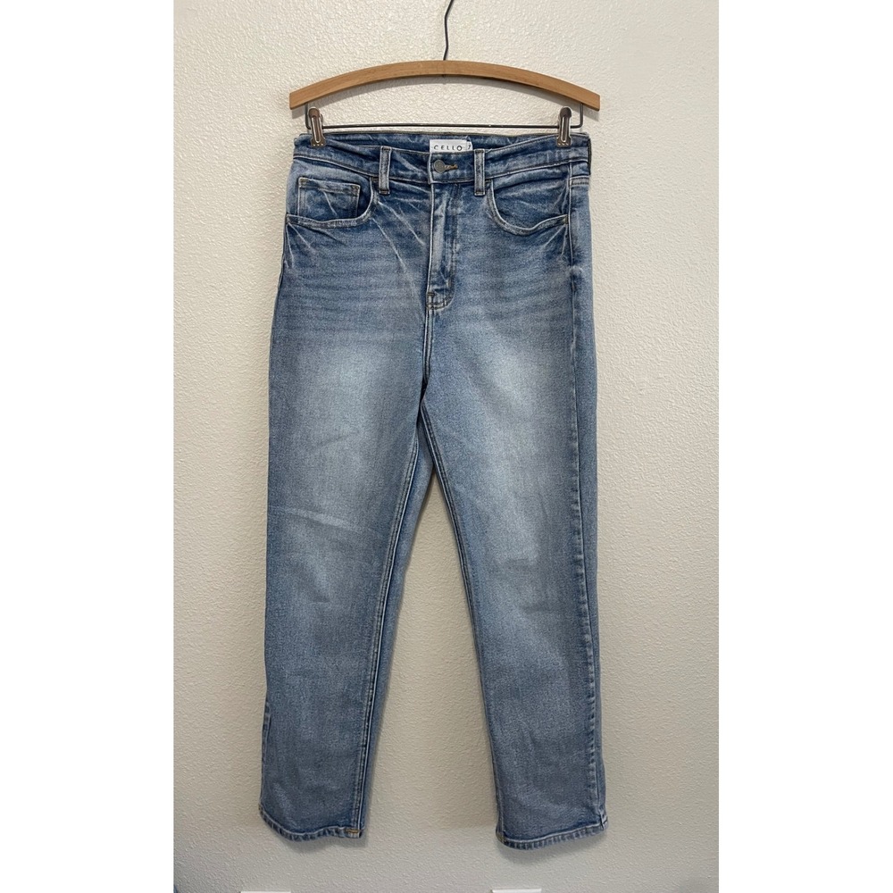 Cello Straight Leg Jeans Womens 7 Blue Excellent High Rise WV18628S-M